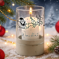 Personalisiertes Windlicht "Frohe Weinachten"