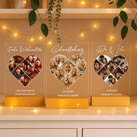 Personalisiertes Bild auf Acrylglas "Fotocollage #5 Herz"