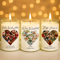 Personalisierte Duftkerze "Fotocollage #5 Herz"