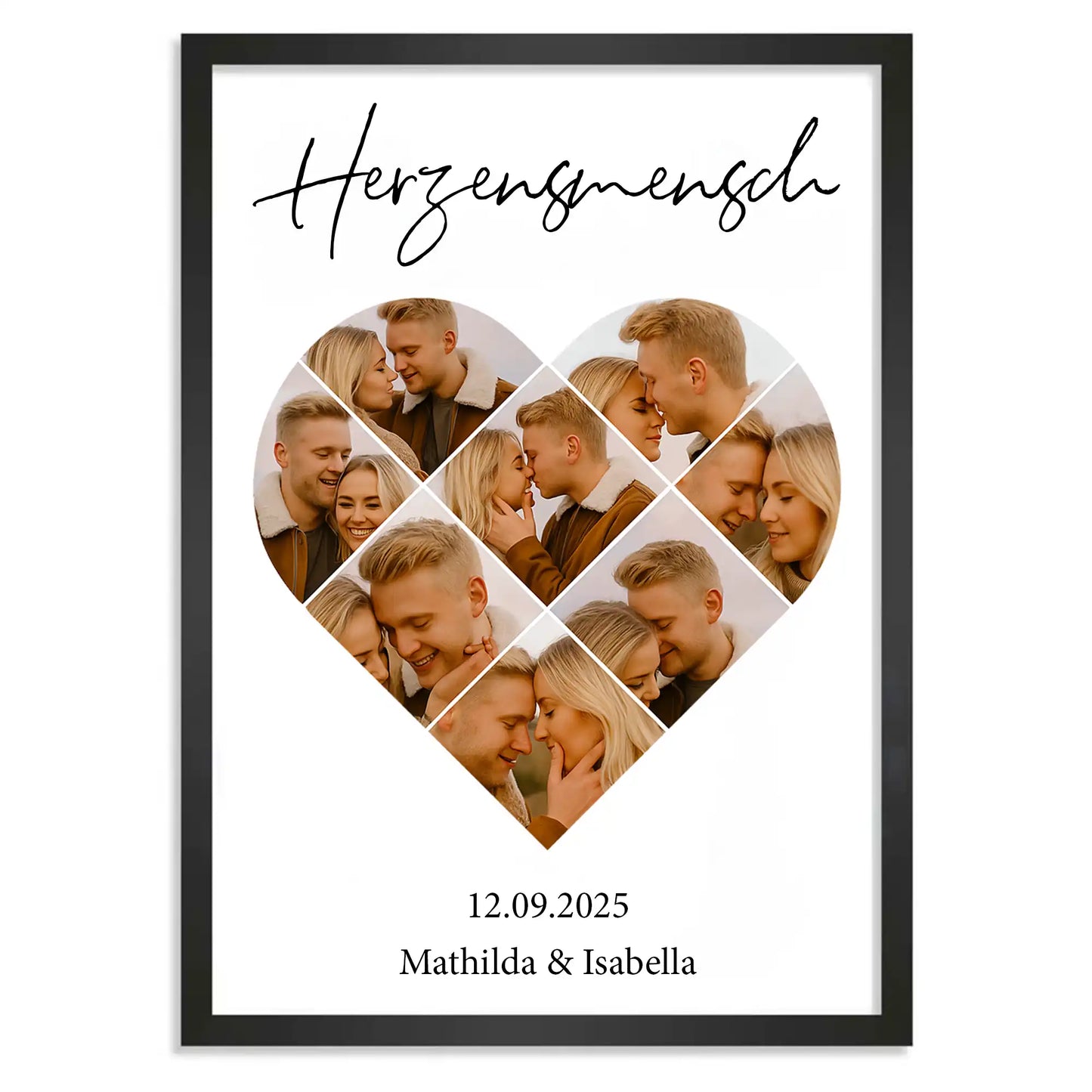 Personalisiertes Poster "Fotocollage #5 Herz"