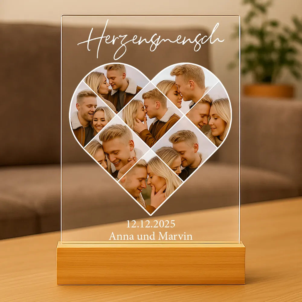 Personalisiertes Bild auf Acrylglas "Fotocollage #5 Herz"