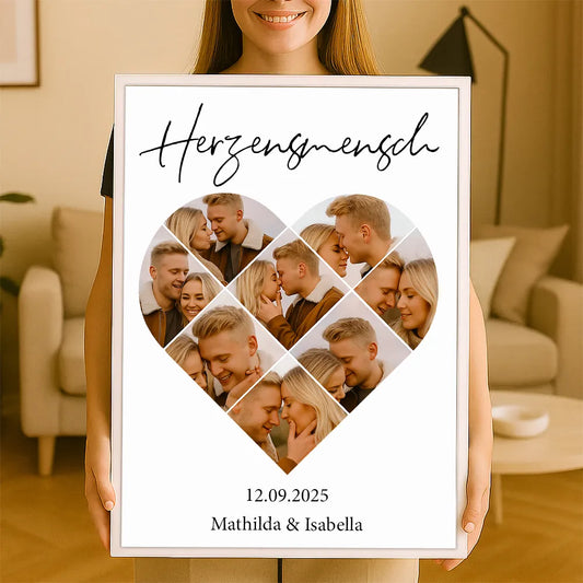 Personalisiertes Wandbild "Fotocollage #5 Herz"