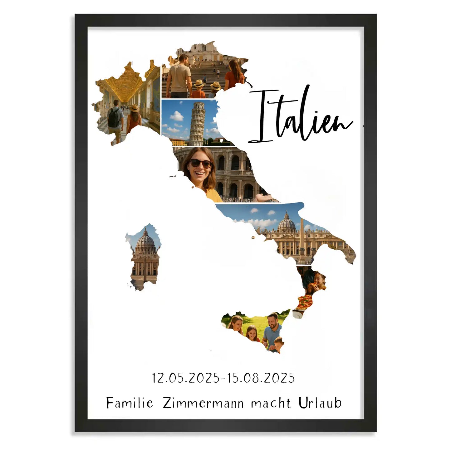 Personalisiertes Poster "Unser Urlaub #1"
