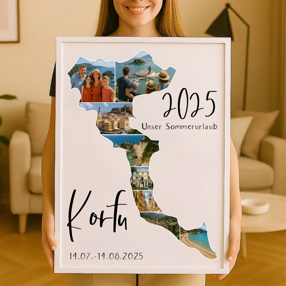 Personalisiertes Wandbild "Unser Urlaub #1"