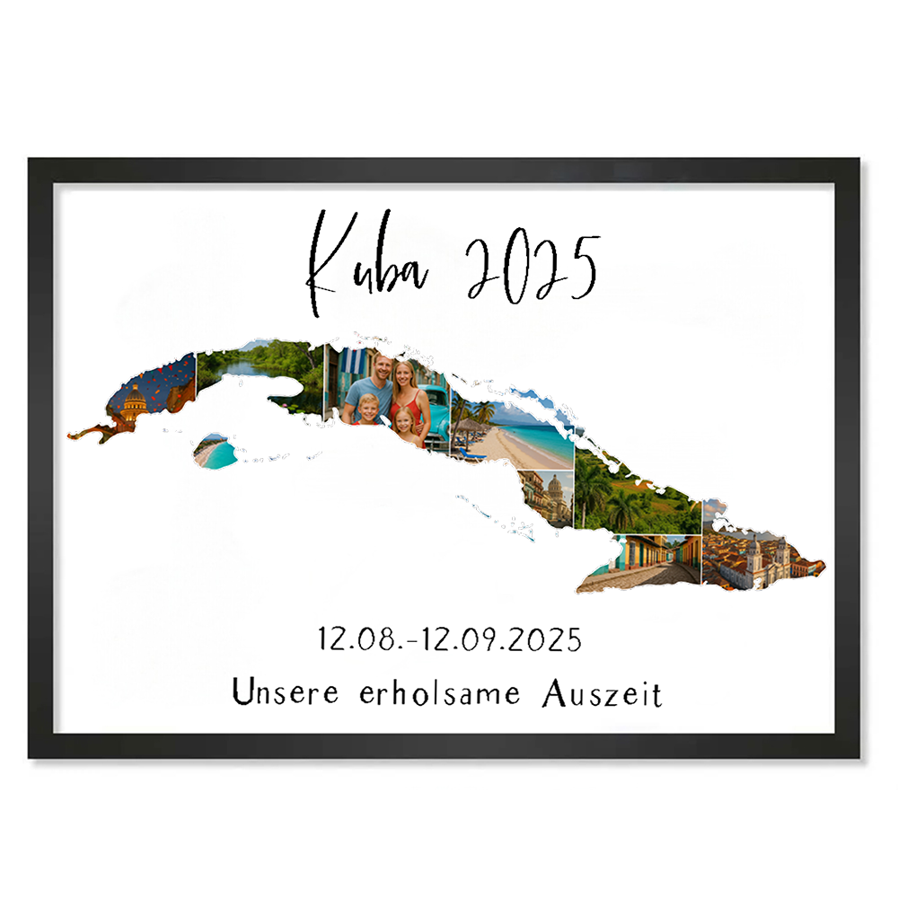 Personalisiertes Poster "Unser Urlaub #1"