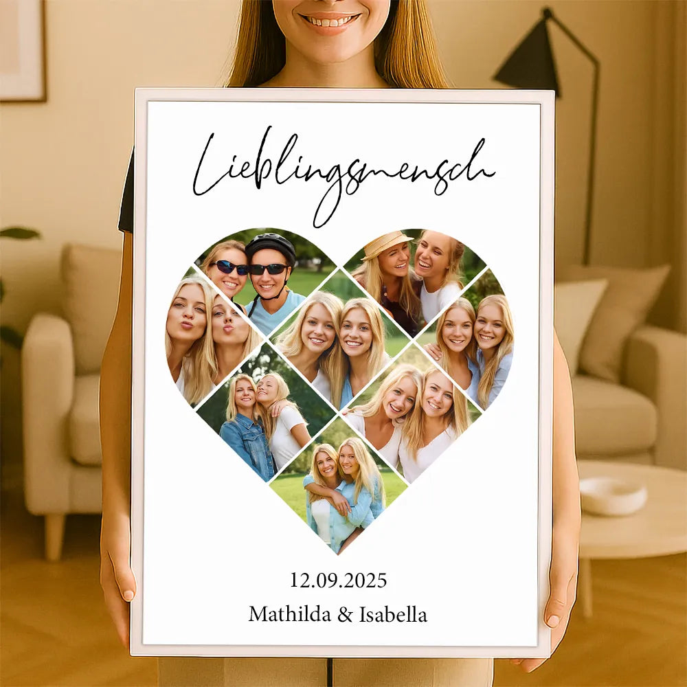 Personalisiertes Wandbild "Fotocollage #5 Herz"