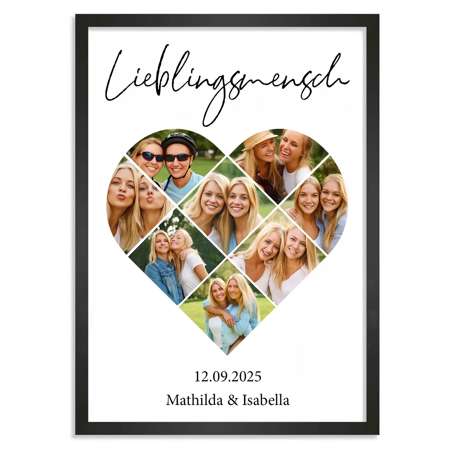 Personalisiertes Poster "Fotocollage #5 Herz"