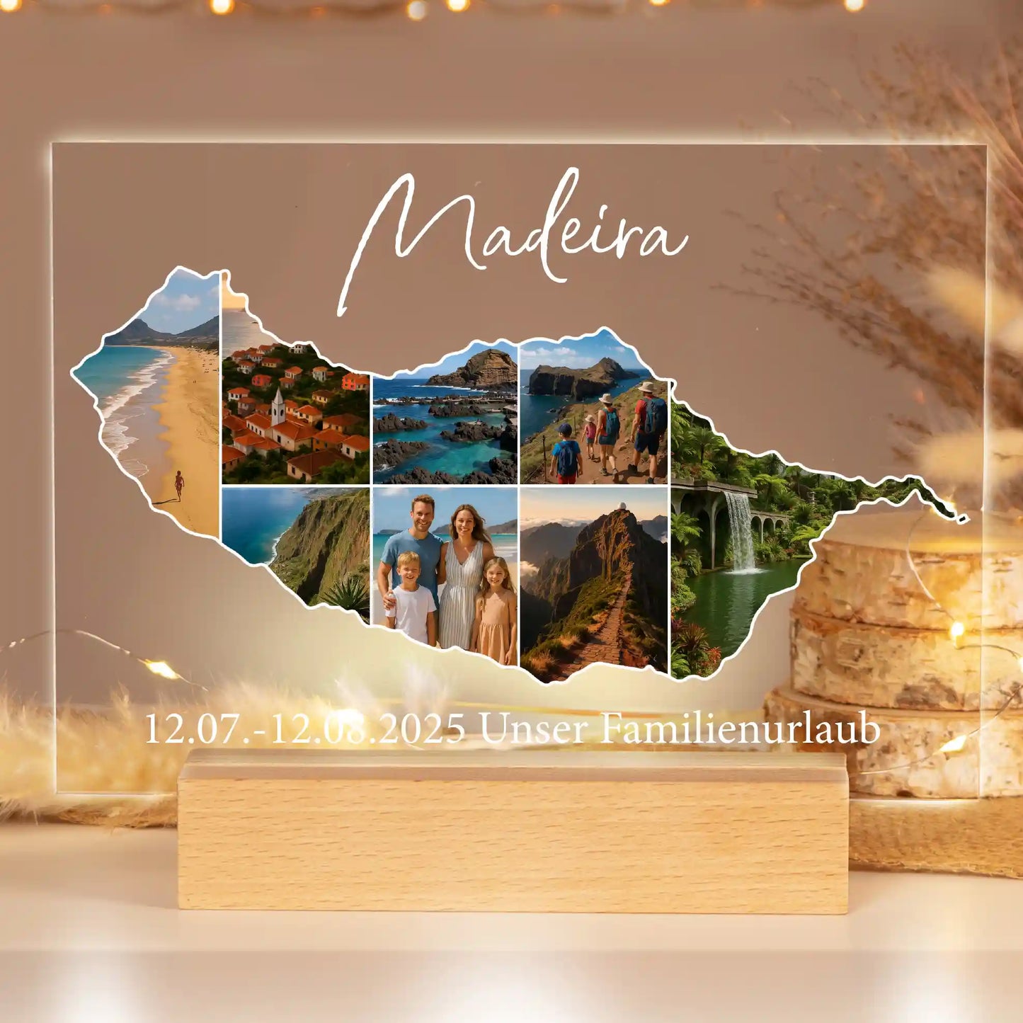 Personalisiertes Bild auf Acrylglas "Unser Urlaub #1"