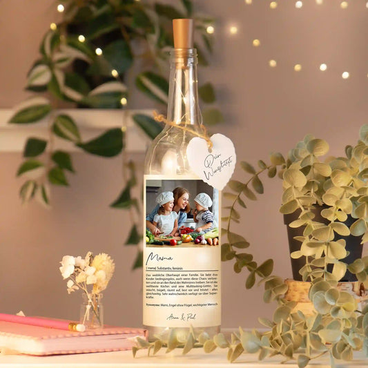 Personalisierte Lichterflasche "Definition"