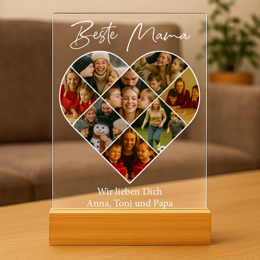 Personalisiertes Bild auf Acrylglas "Fotocollage #5 Herz"