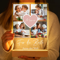 Personalisierte LED-Lampe aus Acrylglas "Fotocollage #2"