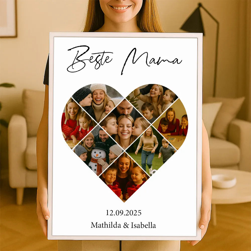 Personalisiertes Wandbild "Fotocollage #5 Herz"