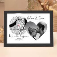 Personalisiertes Poster "Wo alles begann #4" | Deine Stadt - Deine Karte - Deine Liebe | Valentinstagsgeschenk