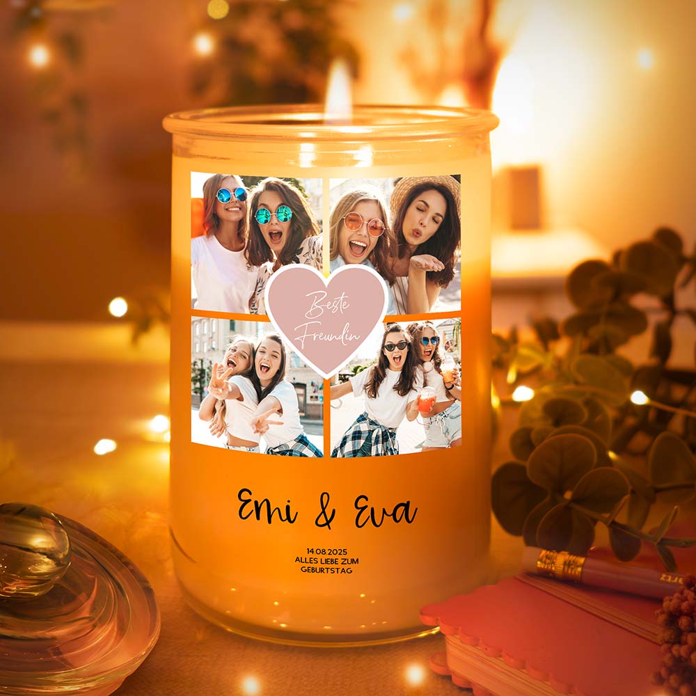 Personalisierte Duftkerze "Fotocollage #2"
