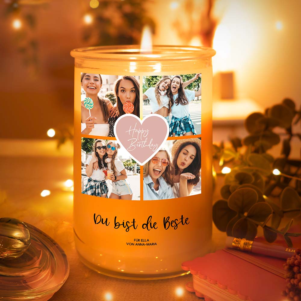 Personalisierte Duftkerze "Fotocollage #2"