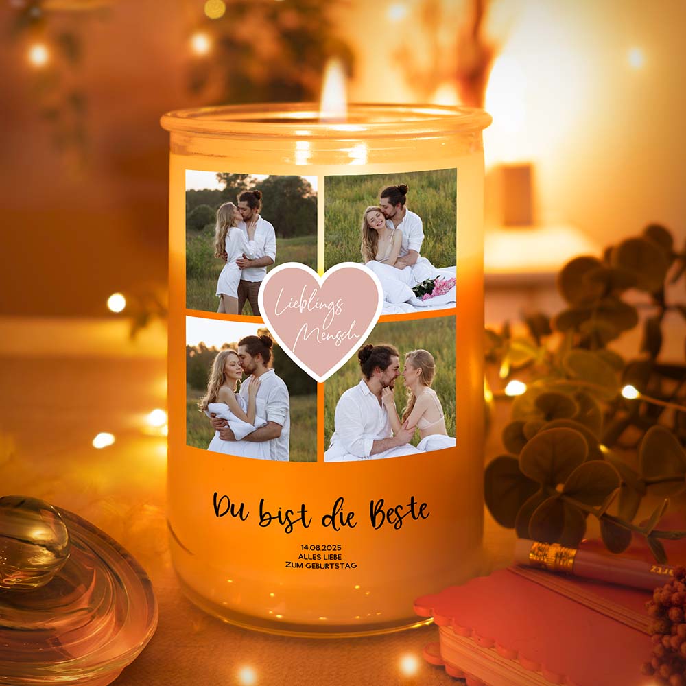 Personalisierte Duftkerze "Fotocollage #2"