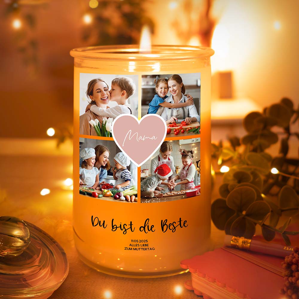 Personalisierte Duftkerze "Fotocollage #2"