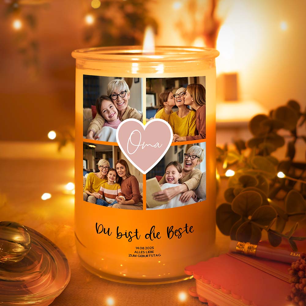 Personalisierte Duftkerze "Fotocollage #2"