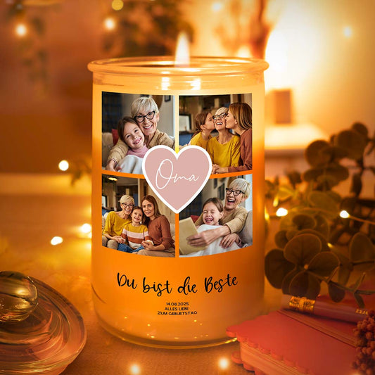 Personalisierte Duftkerze "Fotocollage #2"