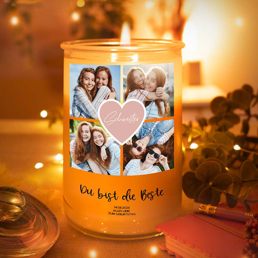 Personalisierte Duftkerze "Fotocollage #2"