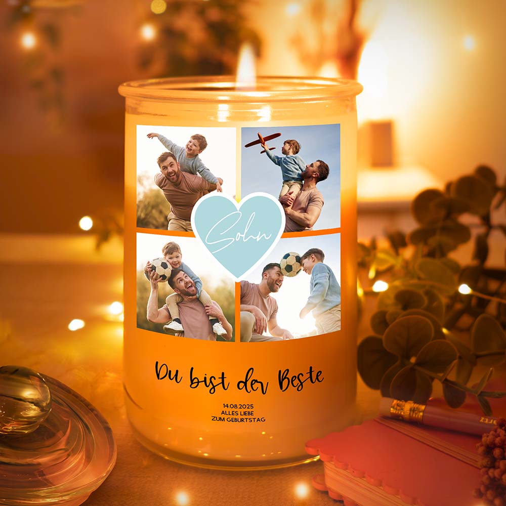 Personalisierte Duftkerze "Fotocollage #2"