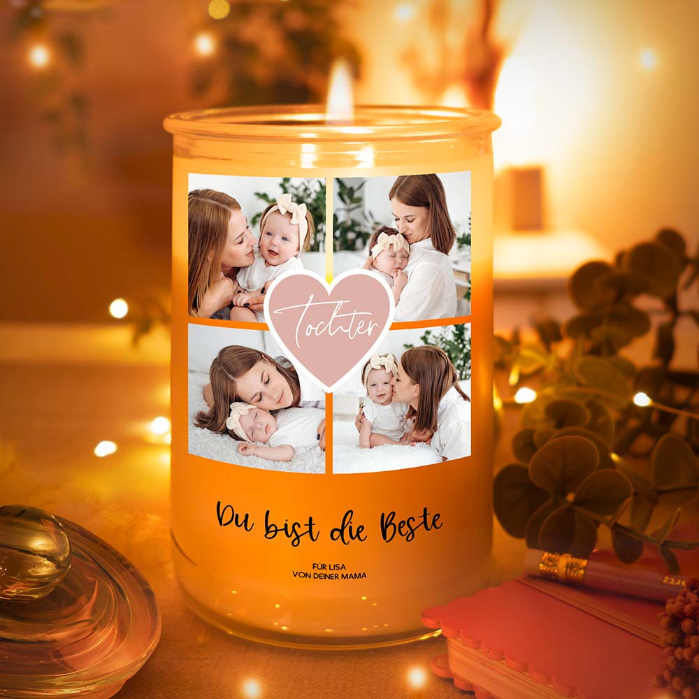 Personalisierte Duftkerze "Fotocollage #2"