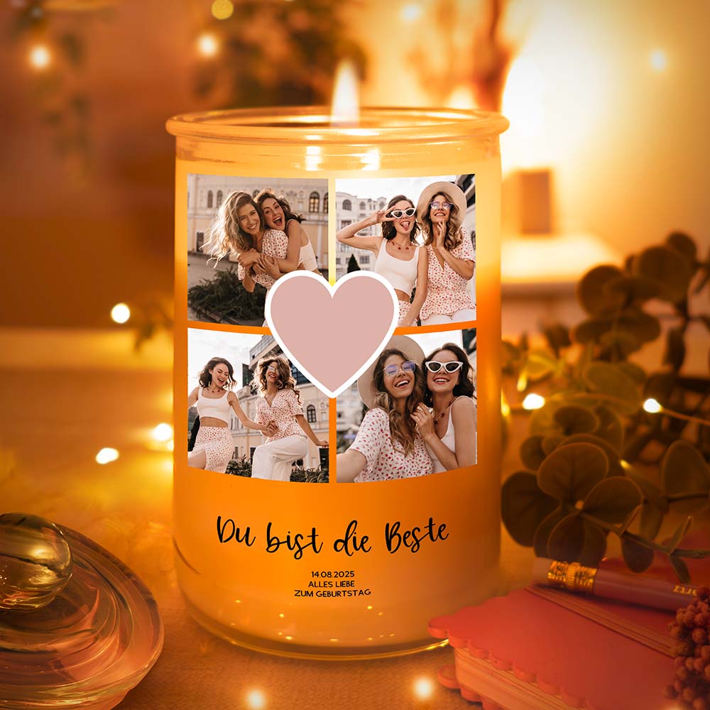 Personalisierte Duftkerze "Fotocollage #2"