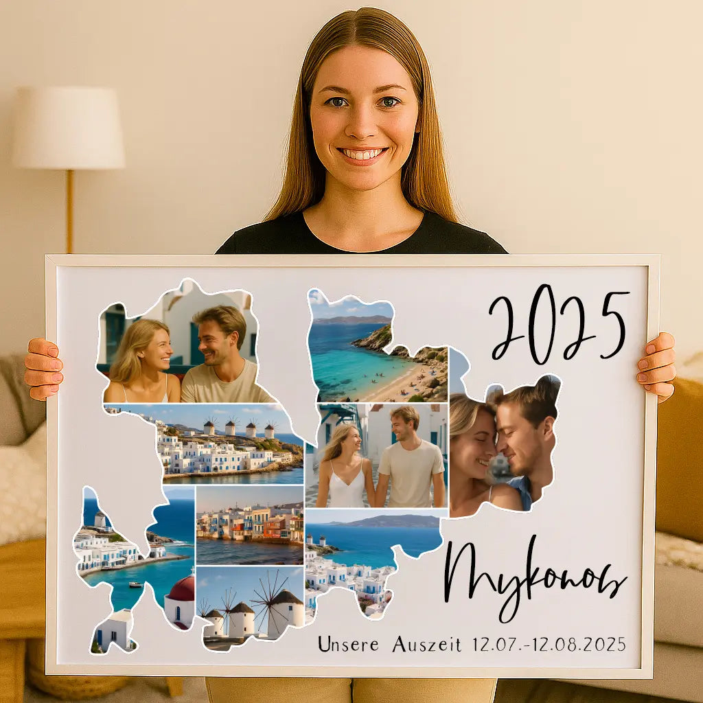 Personalisiertes Wandbild "Unser Urlaub #1"