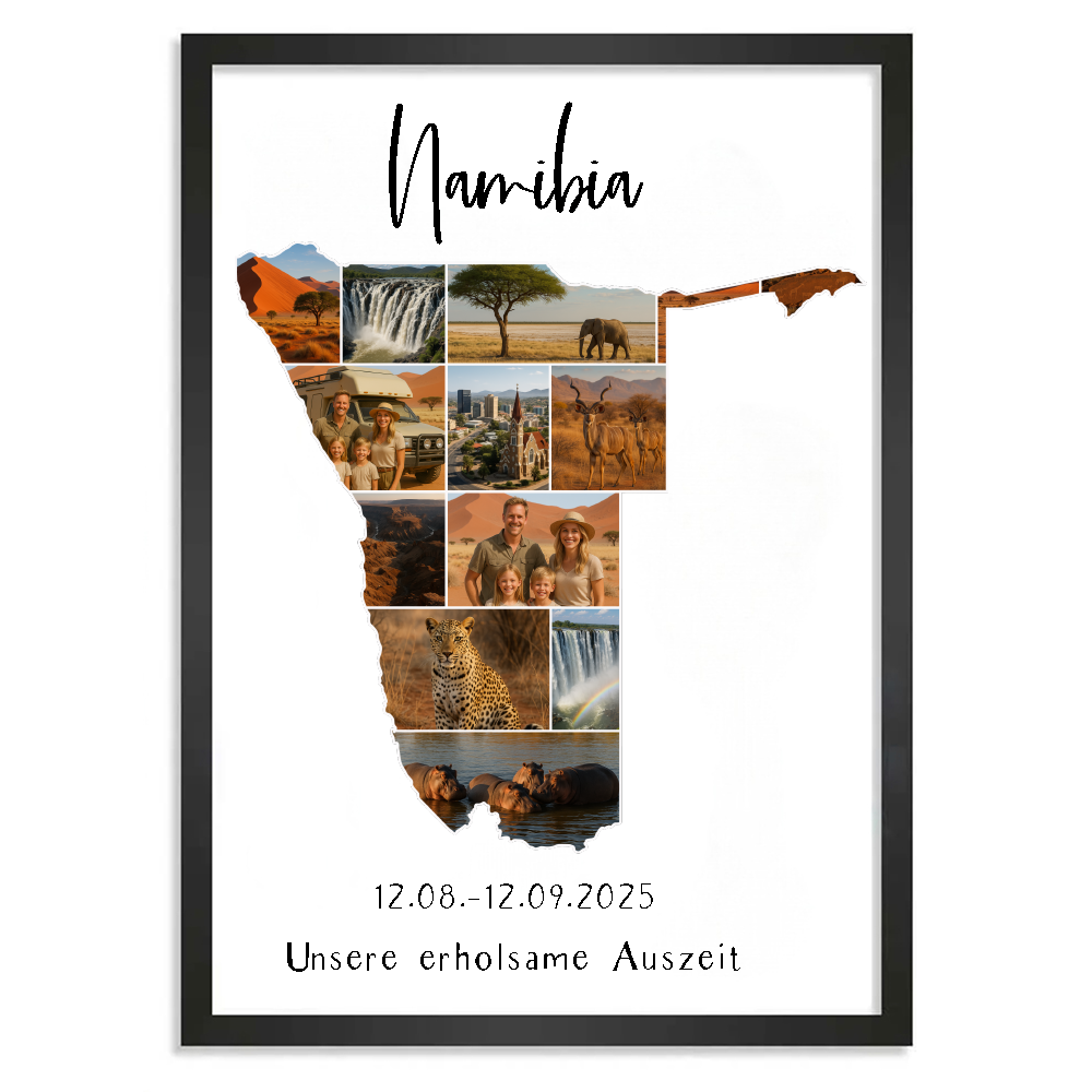 Personalisiertes Poster "Unser Urlaub #1"