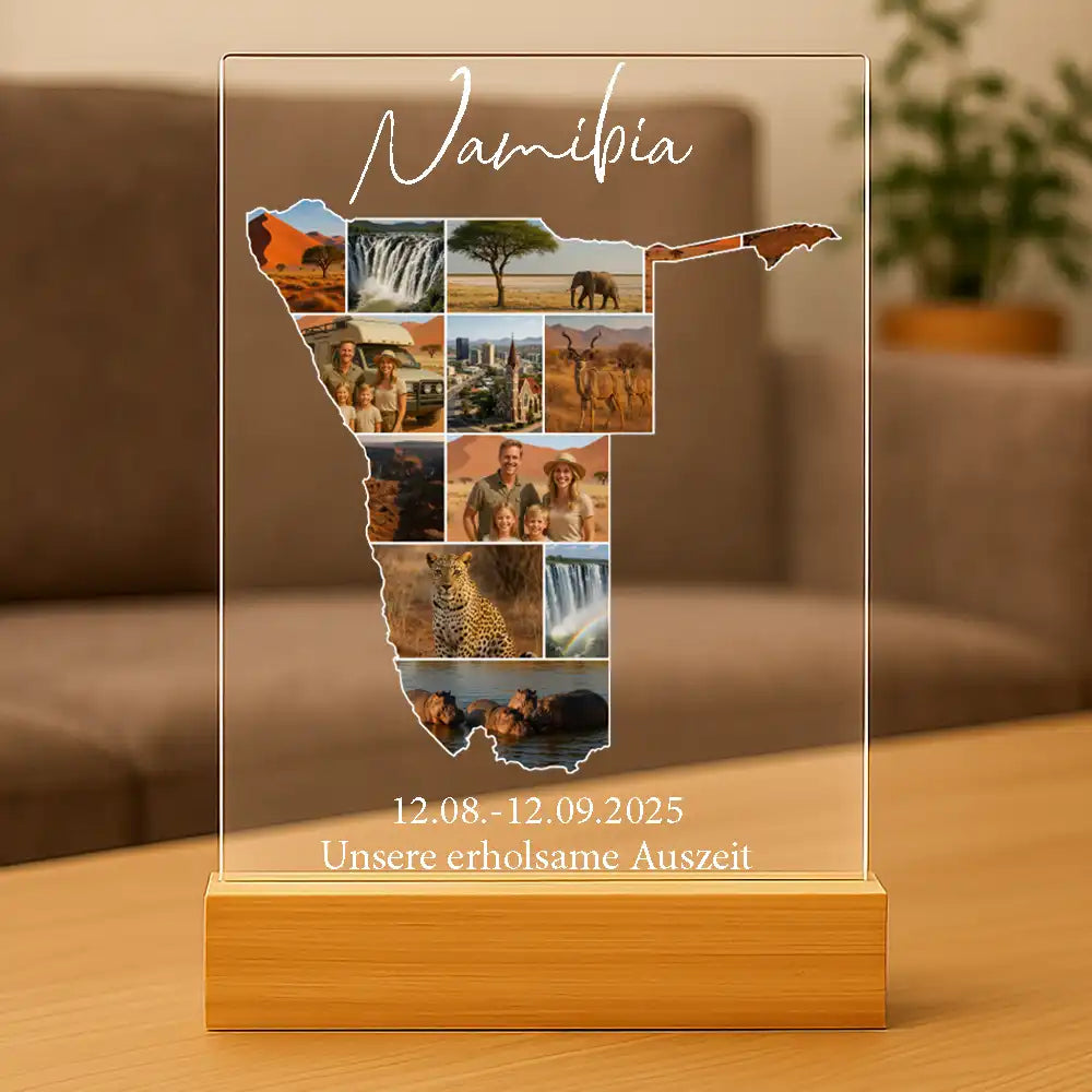 Personalisiertes Bild auf Acrylglas "Unser Urlaub #1"