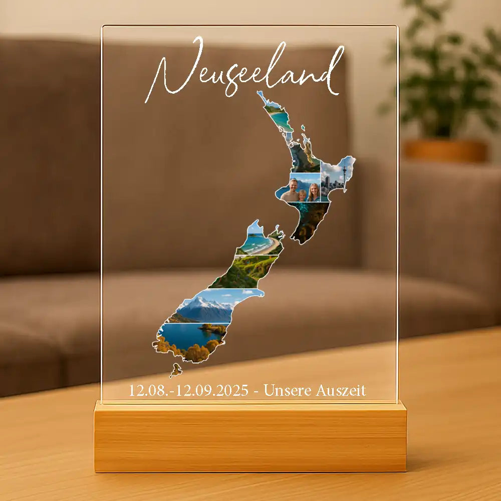 Personalisiertes Bild auf Acrylglas "Unser Urlaub #1"