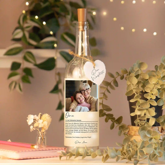 Personalisierte Lichterflasche "Definition"