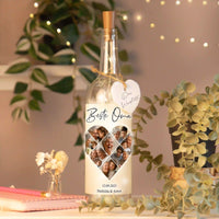 Personalisierte Lichterflasche "Fotocollage #5 Herz"
