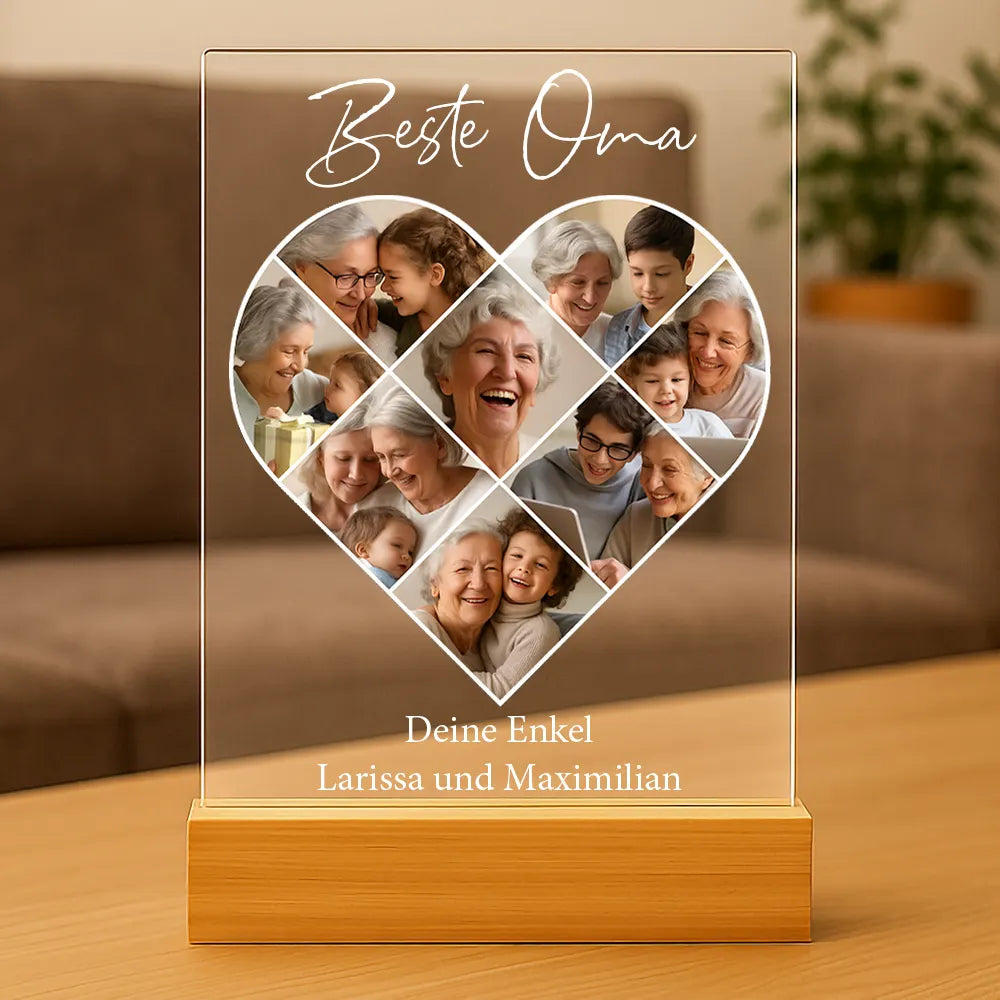 Personalisiertes Bild auf Acrylglas "Fotocollage #5 Herz"