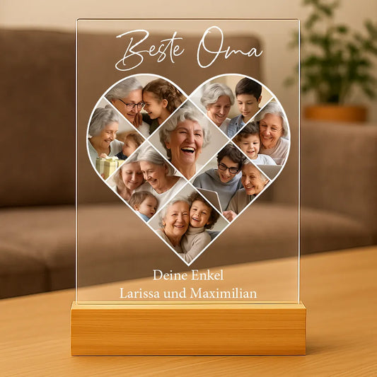 Personalisiertes Bild auf Acrylglas "Fotocollage #5 Herz"