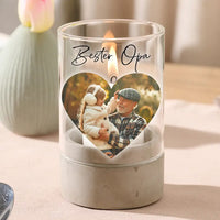 Personalisiertes Windlicht "Fotocollage #5 Herz"