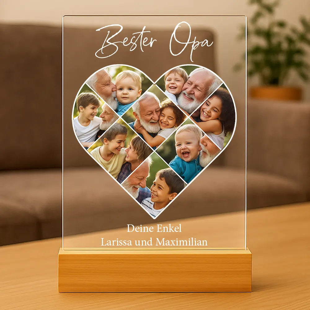 Personalisiertes Bild auf Acrylglas "Fotocollage #5 Herz"