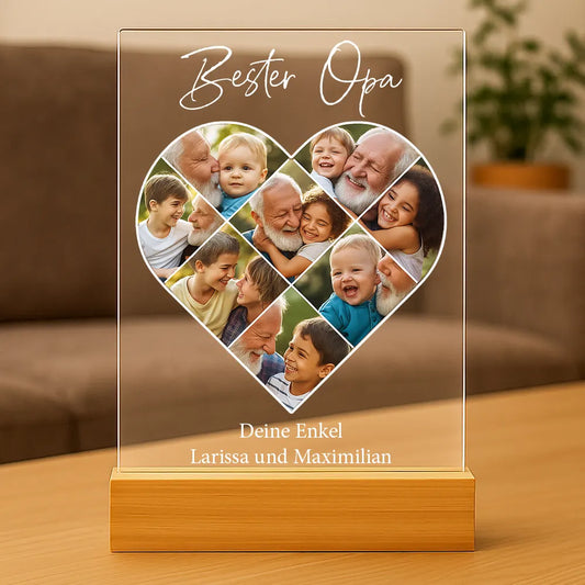 Personalisiertes Bild auf Acrylglas "Fotocollage #5 Herz"