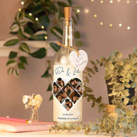 Personalisierte Lichterflasche "Fotocollage #5 Herz"