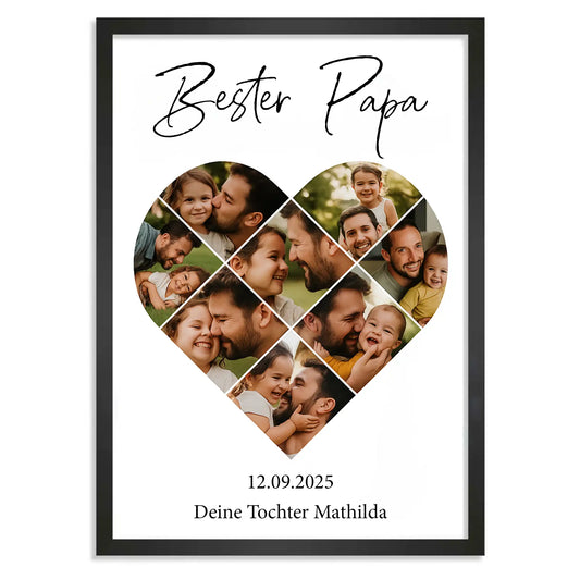 Personalisiertes Poster "Fotocollage #5 Herz"