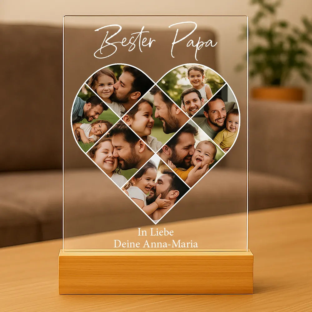 Personalisiertes Bild auf Acrylglas "Fotocollage #5 Herz"