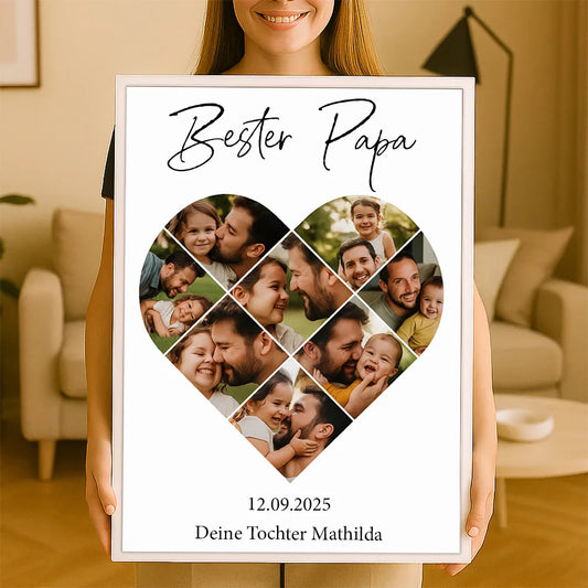 Personalisiertes Wandbild "Fotocollage #5 Herz"