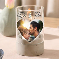 Personalisiertes Windlicht "Fotocollage #5 Herz"