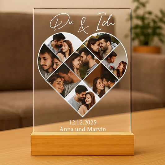 Personalisiertes Bild auf Acrylglas "Fotocollage #5 Herz"