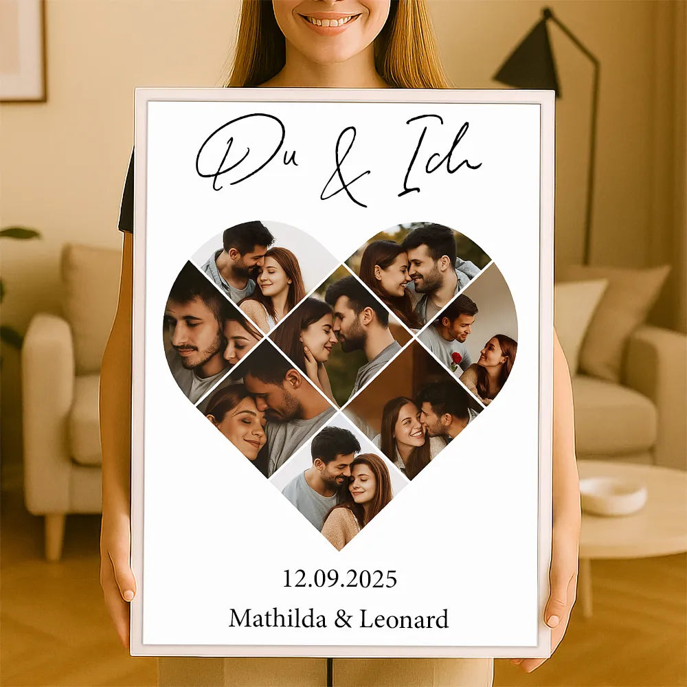 Personalisiertes Wandbild "Fotocollage #5 Herz"