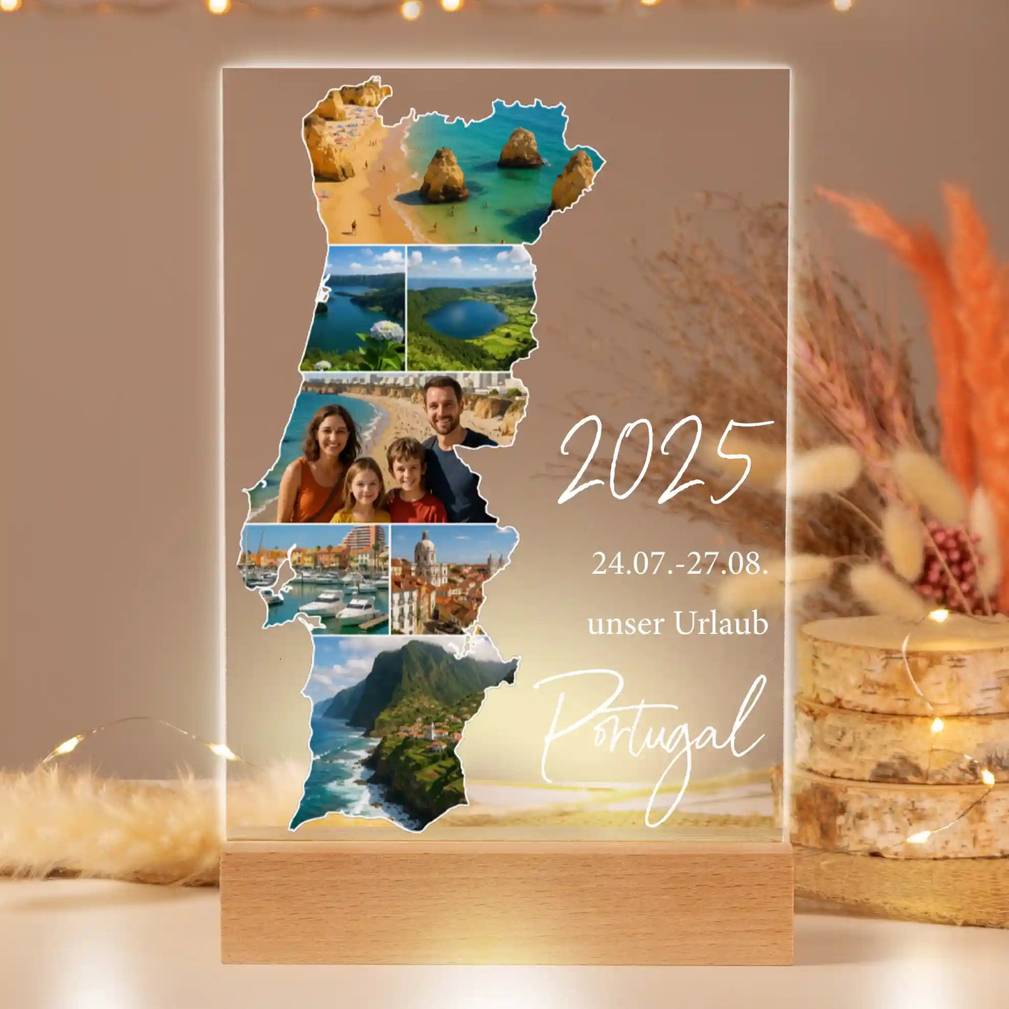 Personalisiertes Bild auf Acrylglas "Unser Urlaub #1"