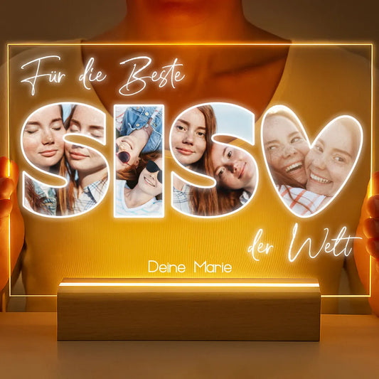 Personalisierte LED-Lampe aus Acrylglas "Fotocollage #3"