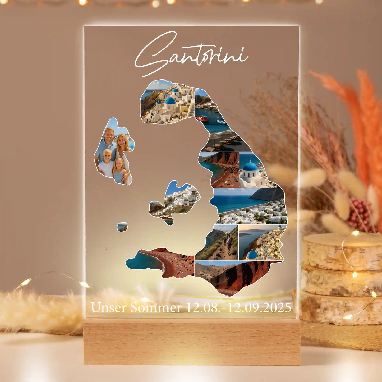 Personalisiertes Bild auf Acrylglas "Unser Urlaub #1"