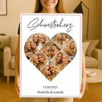 Personalisiertes Wandbild "Fotocollage #5 Herz"