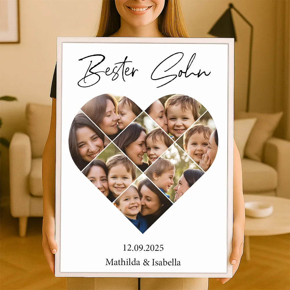 Personalisiertes Wandbild "Fotocollage #5 Herz"